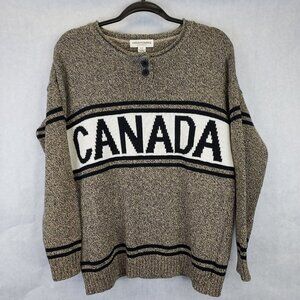 Cotton Country Parkhurst Henley Sweater Women S Knit Canada Maple Preppy Cabin